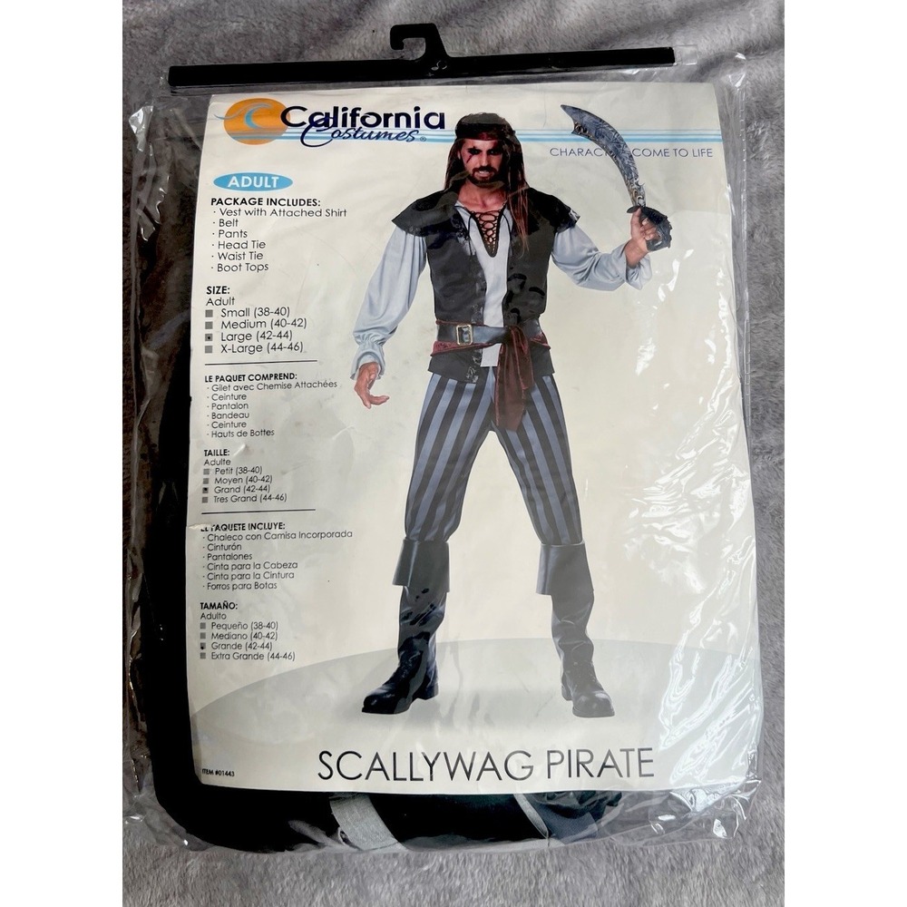 California Costumes Scallywag Pirate Adult Large 42-44 Halloween Costume